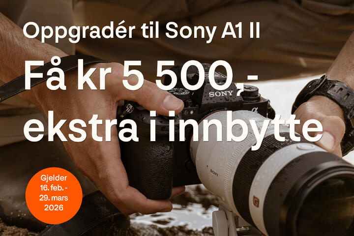Oppgradér til Sony A1 II